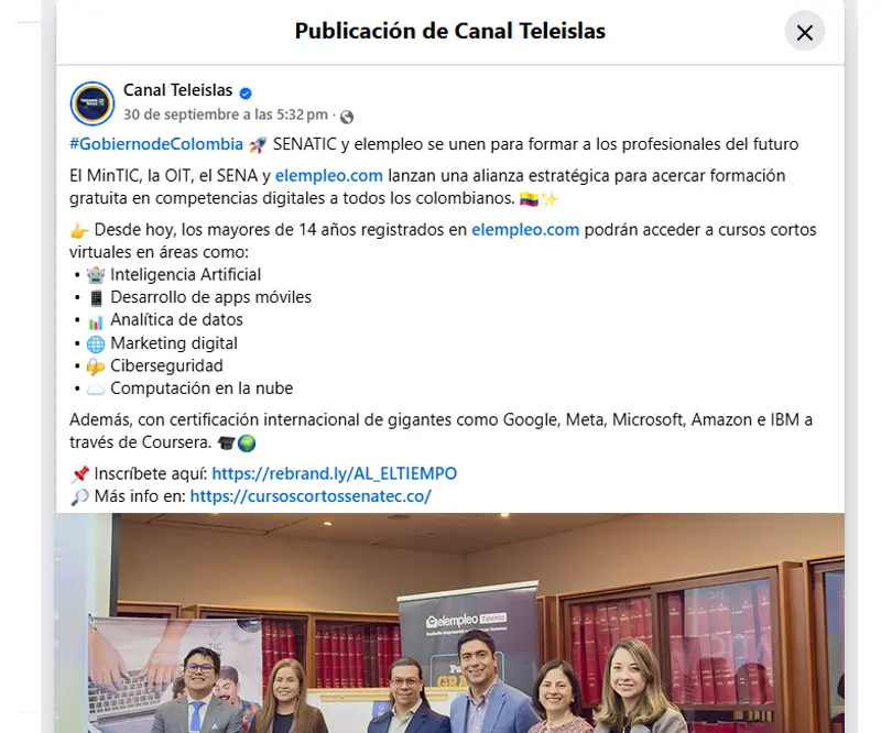 SENATIC y elempleo se unen para formar a los profesionales del futuro