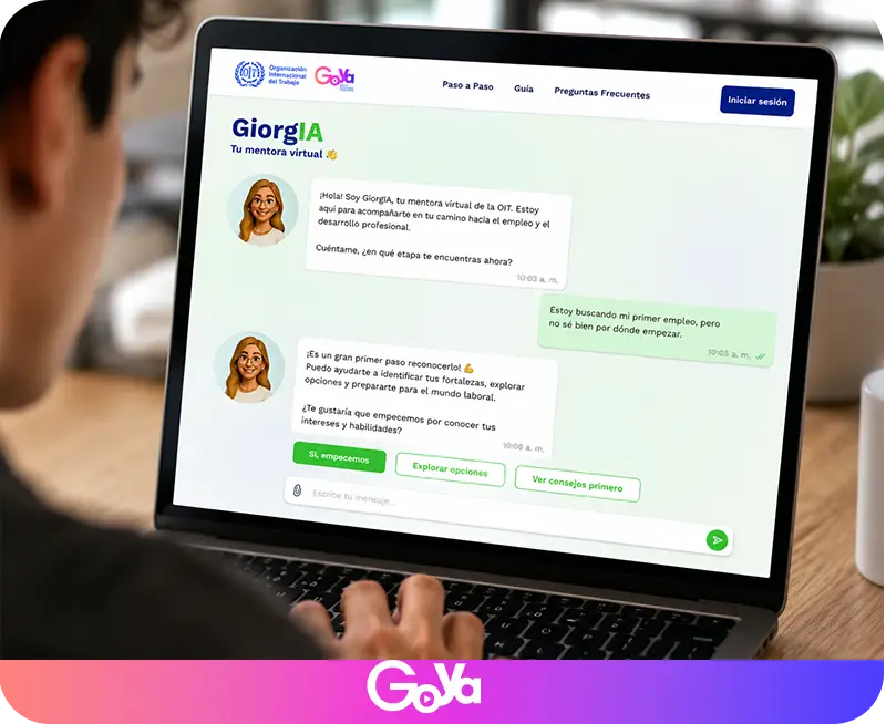 GiorgIA mentora virtual con IA orientación laboral para jóvenes